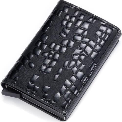 Aaby 2021SS Man And Women RFID Aluminum Metal Business Cardholder Mini Card Wallet Smart Wallet ID Card Holder