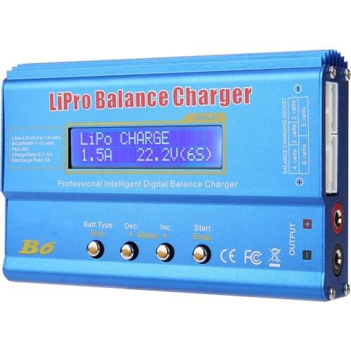 80W 6A Lipo Battery Balance Charger Discharger for LiPo,Li-ion,Li-Fe,LiHV Battery (1-6S), NiMH,NiCd Rc Battery Balance Charger