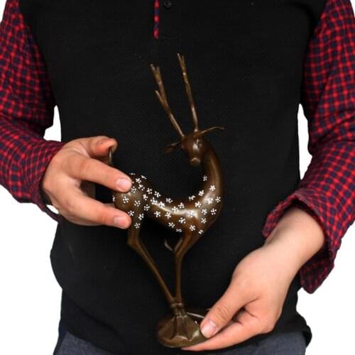 A large ornaments Chinese ornaments sika deer deer Home Furnishing handicraft ornaments decoration copper