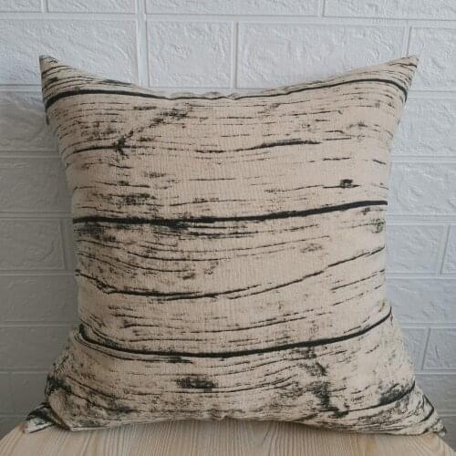Japanese style cotton and thickening cushion cover wood grain pillow case big cushion cover