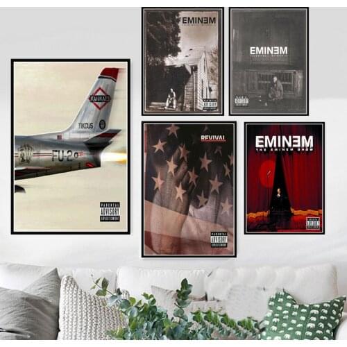 Eminem Revival Kamikaze Rap Hip Hop Music Album Star Poster Prints Oil Painting Canvas Wall Art Pictures Living Room Home Decor