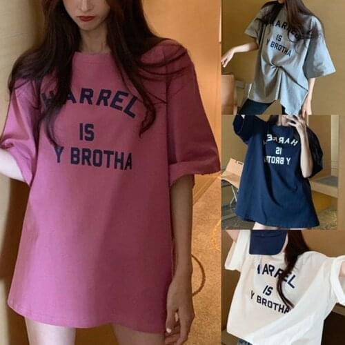 Kili Harajuku Women T-Shirts Summer Letter Print Hip Hop Loose T-Shirt Girls Student Streetwear Casual Lady Tops