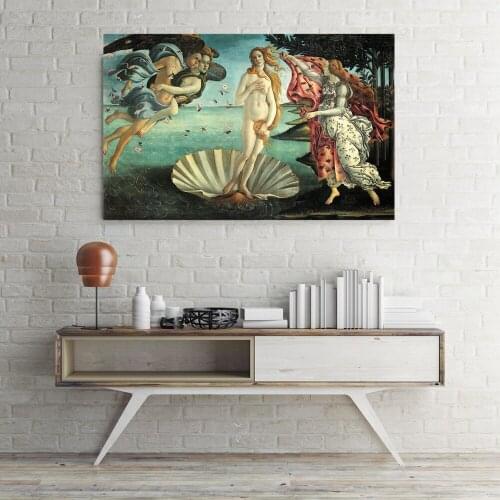 Giclee Print Jesus Ancient Greek Mythology The Birth of Venus Canvas Painting for Room Office Home Decor Vintage Angel Artwork