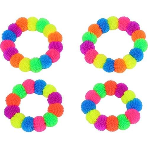 Colorful Elastic Stretch Squishy TRP Soft Bracelet Set Fidget Toys Party Favors for Kids