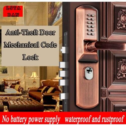 LSTABAN Anti-theft Zinc Alloy Mechanical Code Lock Super B-level Core Code Key Dual-purpose Indoor And Outdoor Door Locks