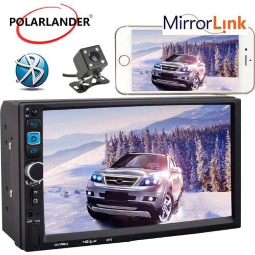 MP5 Player with Camera 7" GPS 2Din Car Radio Bluetooth fast shipping Navigation hand-free Touch Screen Stereo