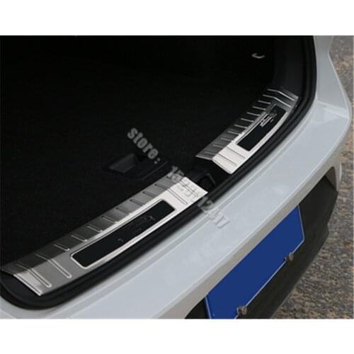 Stainless steel Rear Door Bumper Protector sill plate/ Trunk Tread Plate Trim for Volkswagen T-ROC 2018-2021 Car Styling