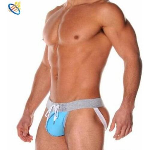 2016 New Men Gay Underwear Jockstrap Mens Thong Sexy Cotton Cueca Thong Sexy Erotic Homens Gay Men Underwear