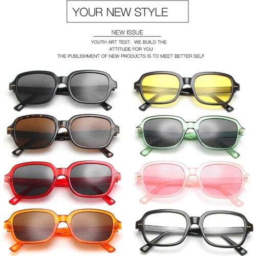 Fashion Small Oval Sunglasses Women Luxury Brand Vintage Black Blue Sun Glasses Men Classic Jelly Color Lady Retro Eyewear UV400