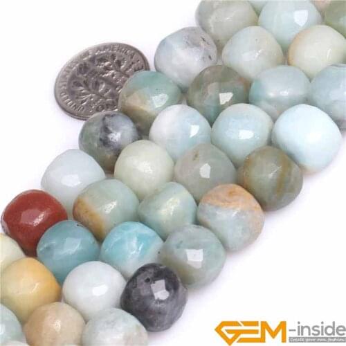 10mm 18mm Natural Mixed Color Amazonite Stone Gem Stone Semi Precious Beads DIY Loose Bead For Jewelry Making 15 Inch Wholesale