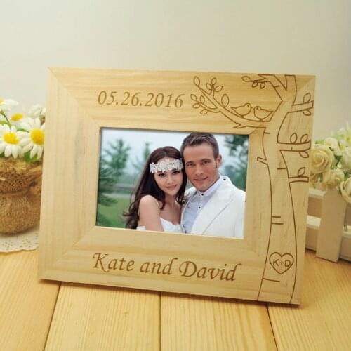 Personalized Photo Frame, Wooden Pictures Frames, Rustic Frame, Home Decor, Gifts For Couples, Anniversary Gifts, 5 Inch Photo