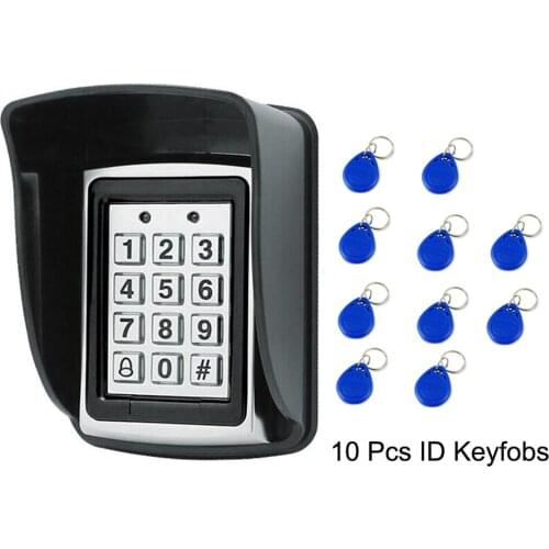 Backlight RFID Metal Access Control EM Card Reader Keypad 1000 Users door bell 125KHz Card Reader Keypad Key Fobs Door Access
