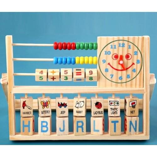 Children abacus math toys Education wooden abacus Early learning Multi-purpose computational frames toddler educational toy gift
