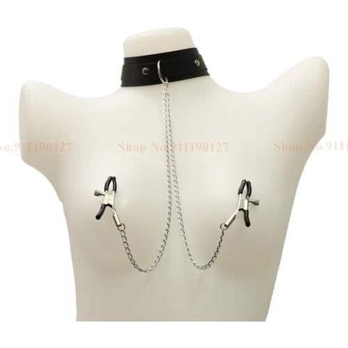 Sex Toys Slave Leather Collar Nipple Clitoris Chain Bdsm Bondage Adults Products Erotic Accessories Sex Toys For Couples Woman