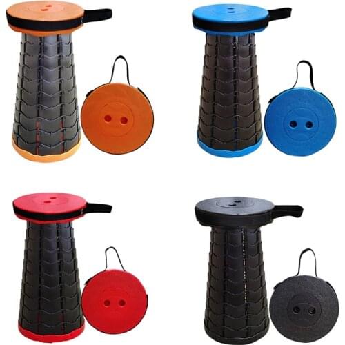Retractable Collapsible Telescopic Camping Seat for Adults, Small Lightweight Sturdy Adjustable Stools for Travel,Kitchen,Garden
