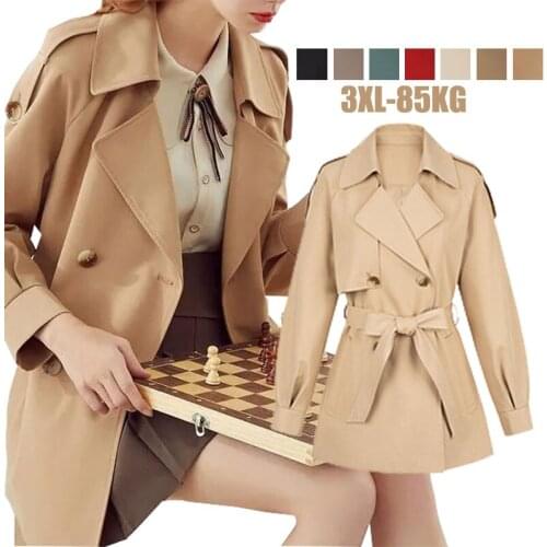 2021 new spring autumn winter short Trench Coat Women Single Breasted Slim Trench Coat Female Outwear Fashion Windbreaker