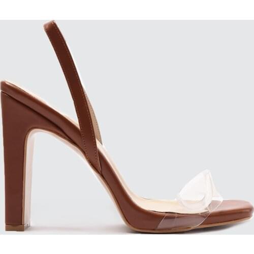 Trendyol Transparent Belt Women 'S Classic High-Heeled Shoes TAKSS21TO0005