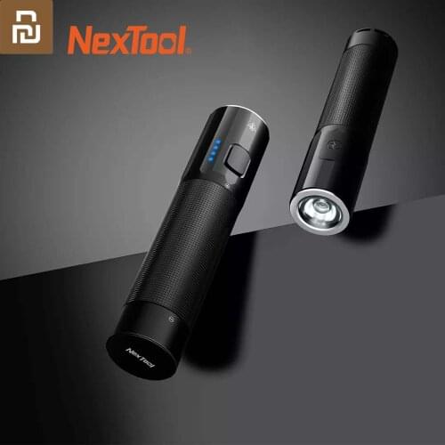 New Youpin Nextool Outdoor Waterproof And Strong Light Portable Flashlight 190m Long Shot Power Bank Camping Adventure Defensive