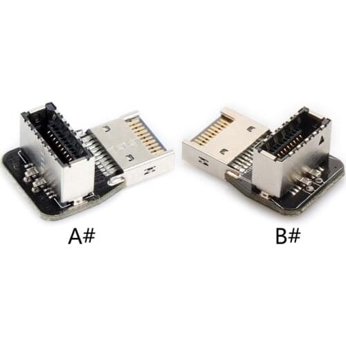 Motherboard Header Adapter USB3.0 3.1 Gen2 USB-E Type-E to Built-in 19/20Pin Extension Cable Adapter for Motherboard
