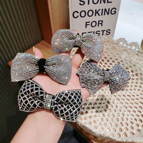 Glitter Bows with Rhinestone Dot Sequin bow Boutique Hair bows Hair Accessories Hairclips or No Clip Accessory