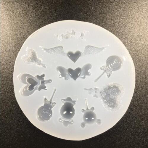 1pcs Angel wings lollipop love silicone mold DIY resin jewelry pendant necklace pendant lanugo mold resin molds for jewelry gift