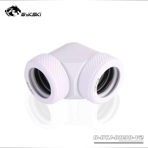 2pcs ,Bykski G1/4" OD 14mm Hard tube fitting,double 90 degree Rotary , 10x14mm hard pipe , B-HTJ-DB90-V2