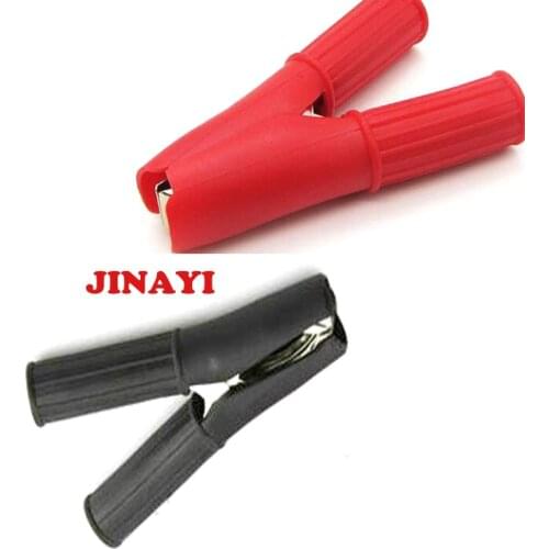 20pcs 30A Red & Black Insulated Crocodile Battery Test Lead Clips Alligator Clamp 90mm