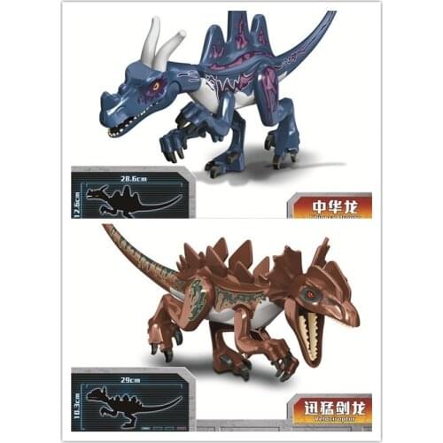 27pcs/lot polar bear Pterosauria carnotaurus triceratop Dinosaur T-rex Building Blocks Bricks children gift baby education toys