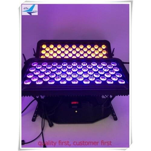 2pcs + Flight case Outdoor Double Head City Colors Light 120x18w 6in1 RGBWA UV IP65 Led Wall Washer Flood Architectural Lighting