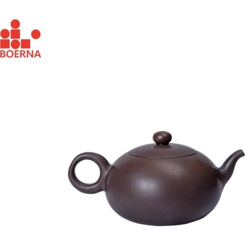 BOERNA 200ML Nixing Teapot for Tea Home Filter Chaleira Beauty Kettle Teaware Healthy Clay Handmade Boutique Chinese Tea Set