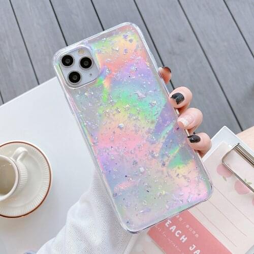 Luxury Sequins Laser Dream Glitter Phone Case for IPhone 12 11 Pro Max XR XS Max 7 8 Plus X Rainbow Soft Tpu Back Cover Shell