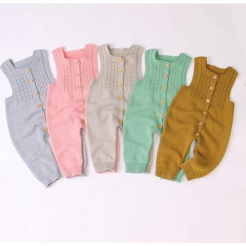 0-24M Baby Knitted Romper Clothes Autumn Newborn Unisex Long Sleeve Bodysuits Warm Winter Boys Girls Overalls Jumpsuits Outfits