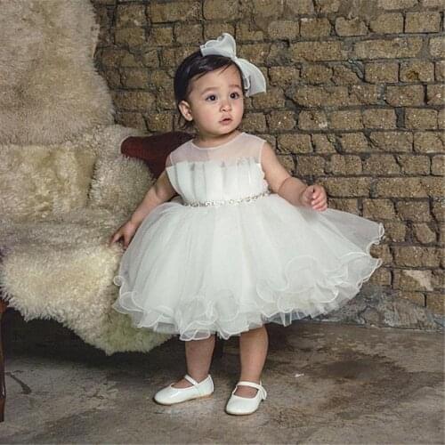 Elegant Flower Girl Dresses Sleeveless Tulle Little Kids Satin First Communion Dresses for Pageant banquet gown