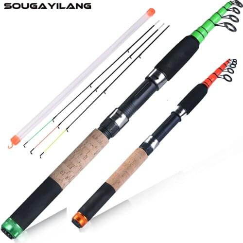 Sougayilang 3m Feeder Fishing Rod Lengthened Handle Fishing Rod L M H Power Carbon Fiber Travel Rod Carp Feeder 60-180g Pole