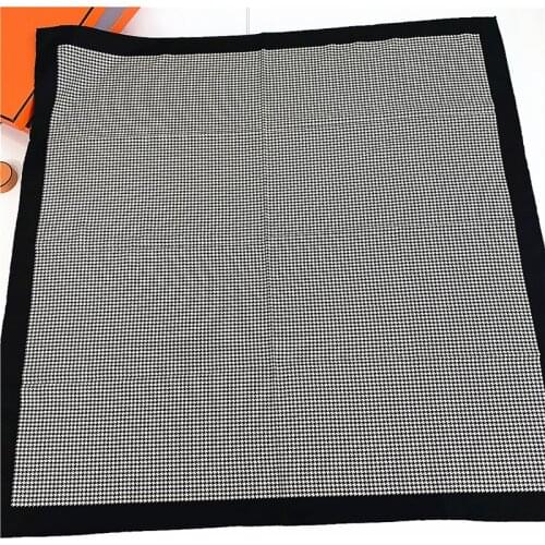 90cm handmade crimping ladies professional fringed big square scarf shawl customization silk hijabs on the head fular mujer