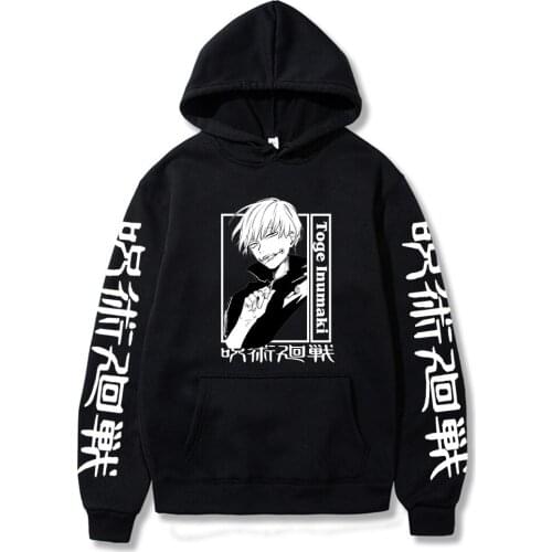 Jujutsu Kaisen Anime Hoodie Hip Hop Pullovers Tops Loose Long Sleeves Autumn Man Woman Cloth