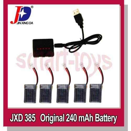 JXD 385 1to5 Charger and 5pcs Battery for JXD JD-385 388 Hubsan X4 H107L H107C H107D V966 V977 U816A Quadcopter Parts