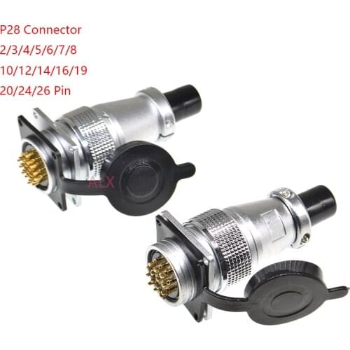1Set WS28 P28 Aviation connector 2/3/4/5/7/8/10/12/16/17/20/24/26 Pin Connector aviation FEMale Plug male Socket plug connector