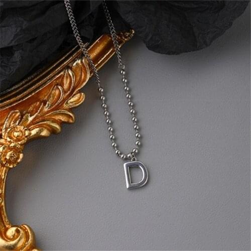 Miuoxion Retro Beads Letter D Necklace Fashion Personality Punk Party Jewelry For Women Feature Nmour Charm Gift All Season