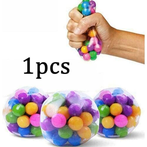 Foam Slow Rebound Ball Vent Decompression Ball Grip Exercises Squeeze The Ball At Will Color Beads Trr Autism Ball Anxiety Toy
