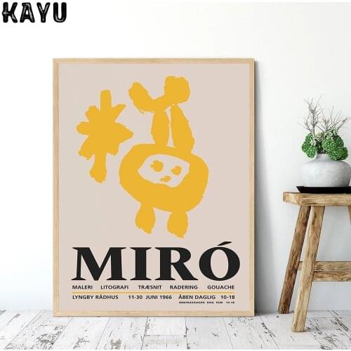Joan Miro Famous Paintings Maleri Litografi Abstract Poster And Print Canvas Painting Pictures On The Wall Decorative Home Decor