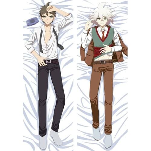 1pcs Anime Danganronpa: Trigger Happy Havoc Komaeda Nagito Hinata Hajime Printed Body Pillow Case Cover Cosplay Prop for Men