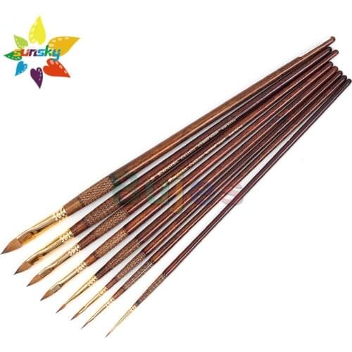 Original Spain ESCODA Grafilo 2820 Mink hair Cat tongue shaped Advanced long rod Classical oil painting brush pen Art supplies