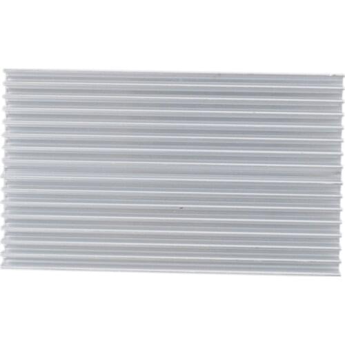 Silver Tone Aluminum Cooler Radiator Heat Sink Heatsink 100x60x10mm