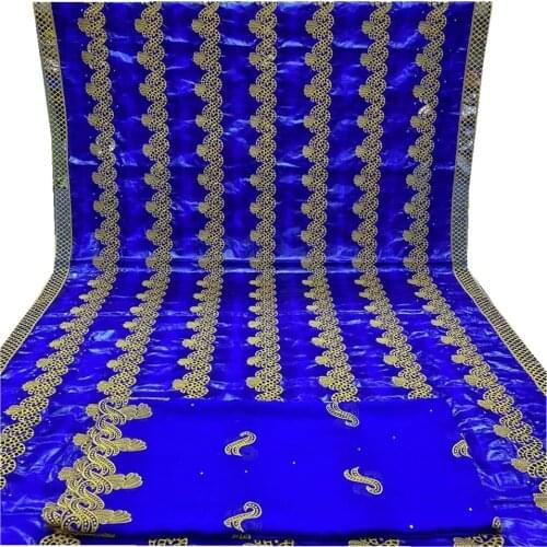 SJ Lace 2021 New arrival African Bazin riche Fabric with Stones Embroidery French Basin Riche Nigerian Material L3-27