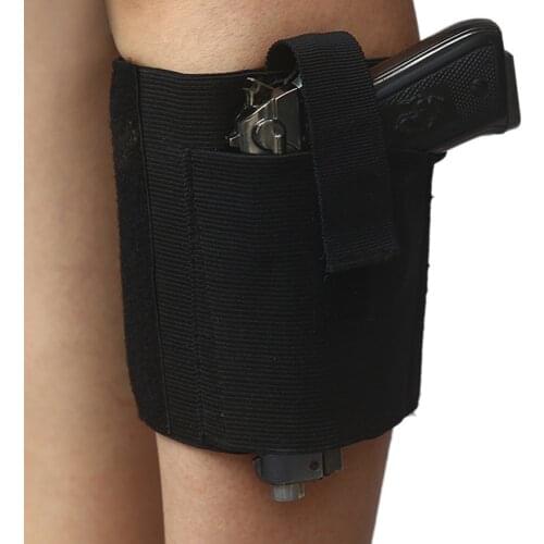 Universal Ankle Holster with Retention Hook&Loop Strap Concealed Pistol Carry Case Elastic Secure Strap Revolvor Concealment