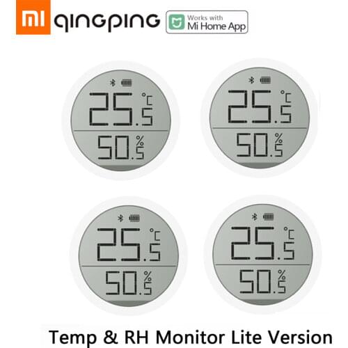 Qingping Bluetooth-compatible Thermometer Hygrometer Temperature and Humidity Sensor Data Storage LCD Ink Screen Lite Edition