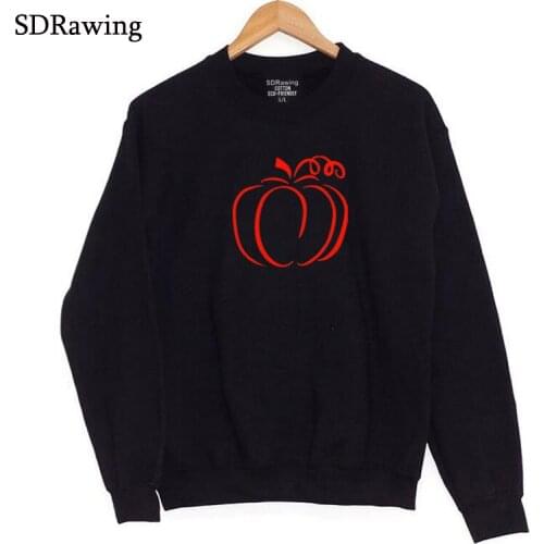 Pumpkin graphic women fashion vintage colorful Sweatshirts Halloween festival funny gift girl kawaii cute style grunge Sweatshir