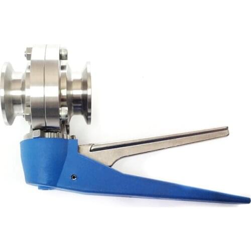 1-1/2" 38mm SS304 Stainless Steel Sanitary Fitting 1.5" Tri Clover Clamp Butterfly Valve For Home Brewing