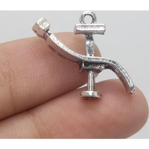 12pcs/ 22*17mm Antique Tibetan Silver Dental necklace dentist Chair charm pendant